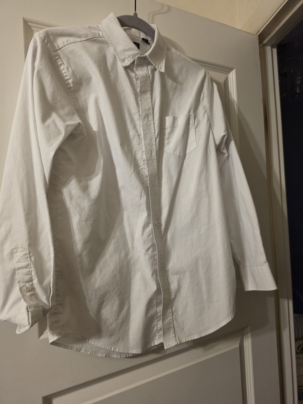 Chaps White Long-Sleeve Dress Shirt-Boys 14-16